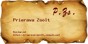 Prierava Zsolt névjegykártya